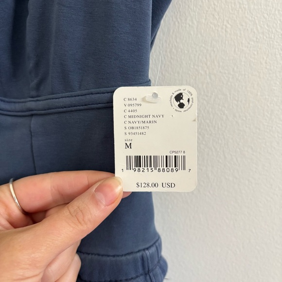 Free People Movement Inbound Onsie Jumpsuit Blue Stretch Cotton Size Medium NWT - Picture 7 of 7